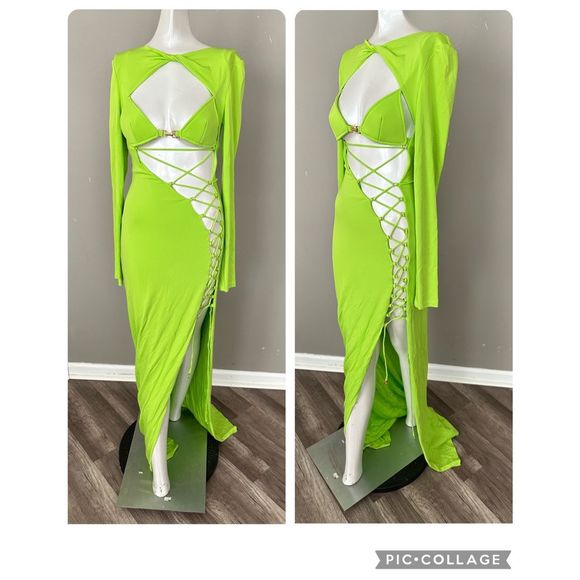 Dundas Blink Lace-Up Column Gown - Picture 6 of 16